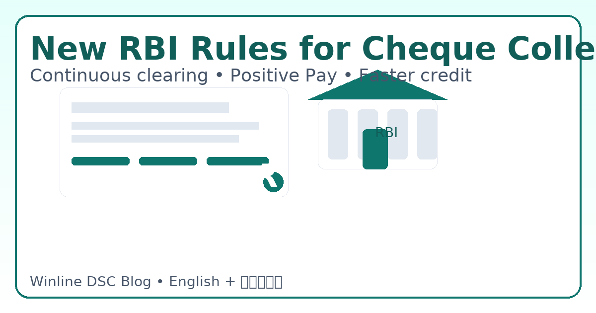 🏦 New RBI Rules for Cheque Collection in India